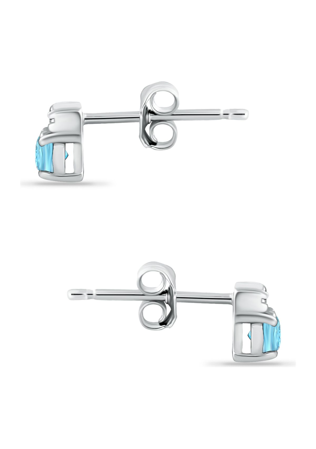 3/4 ct. t.w. Blue and White Topaz Bar Earrings, Sterling Silver