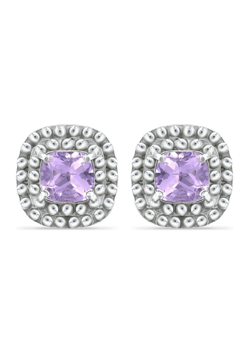 1.52 ct. t.w. Amethyst Stud Earrings in Sterling Silver