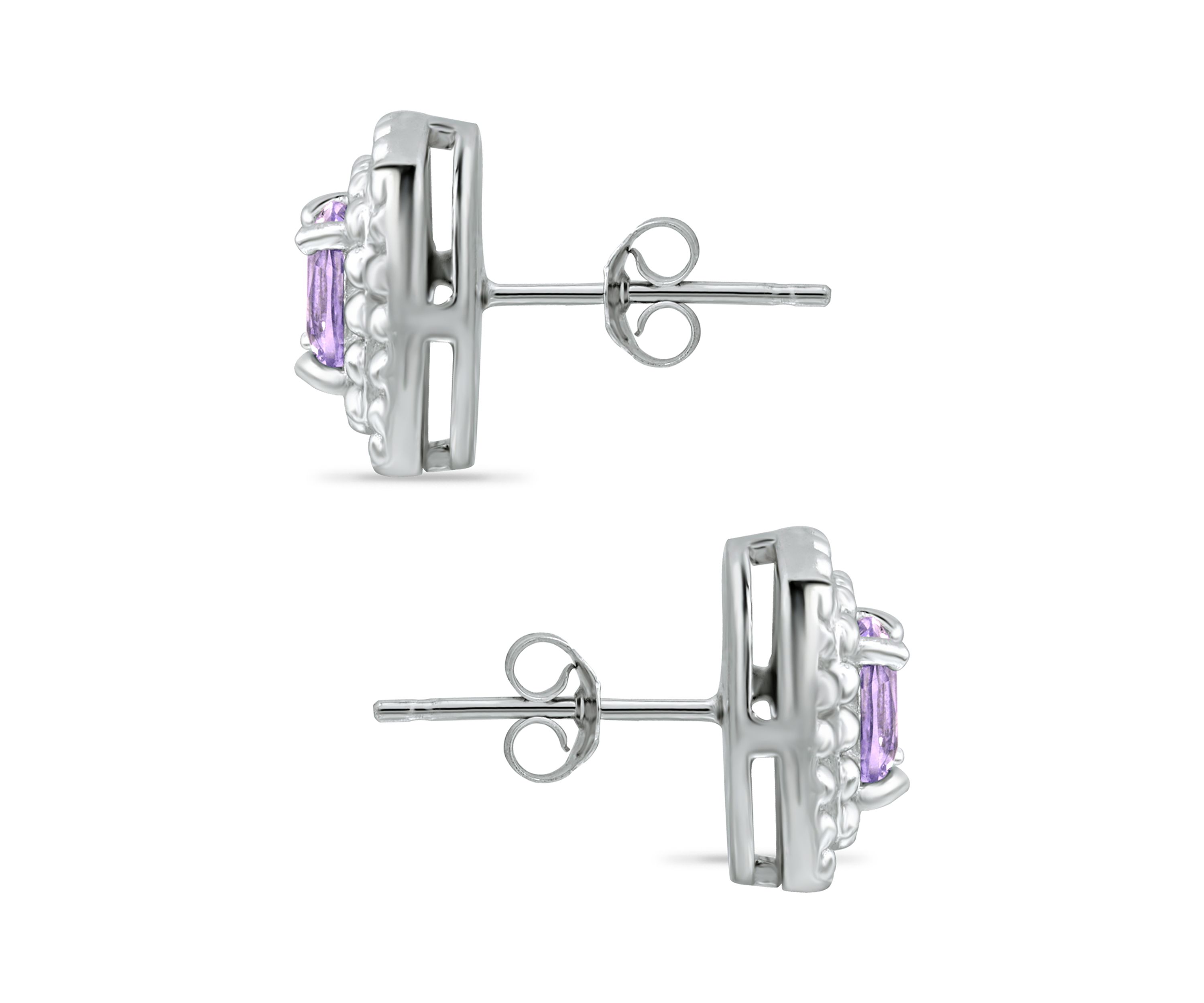 1.52 ct. t.w. Amethyst Stud Earrings in Sterling Silver