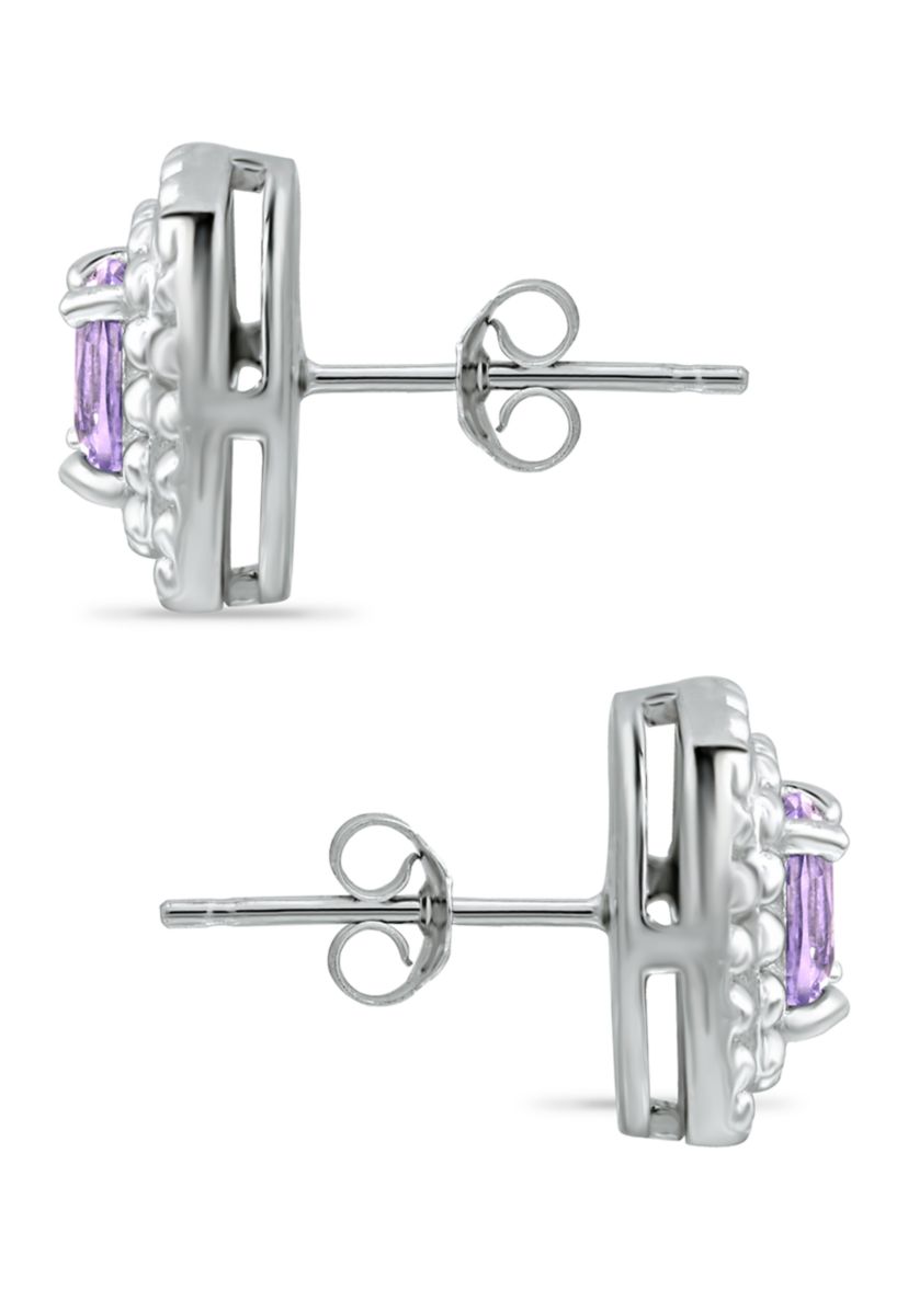 1.52 ct. t.w. Amethyst Stud Earrings in Sterling Silver