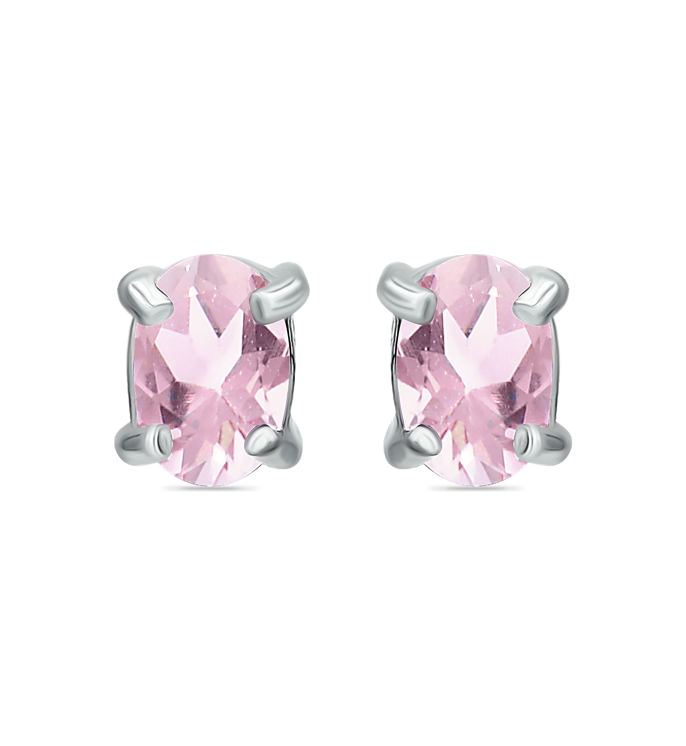 3/4 ct. t.w. Pink Tourmaline Stud Earrings, Sterling Silver