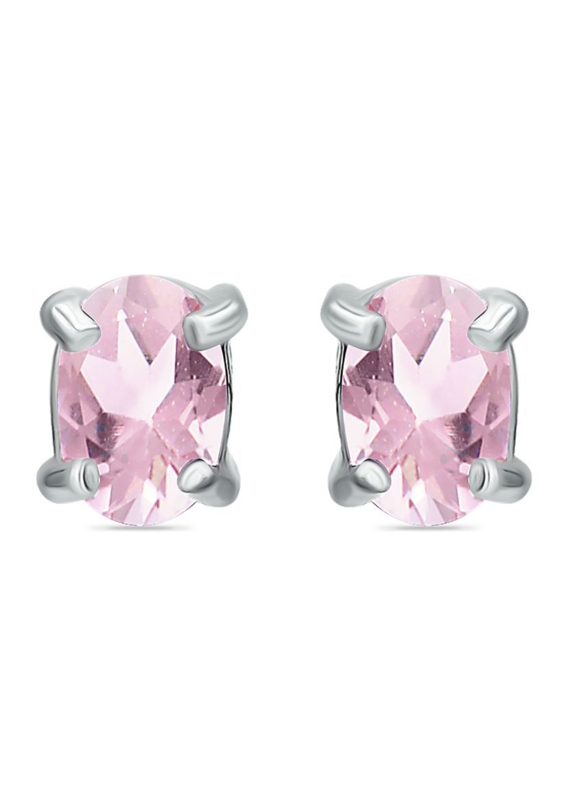 3/4 ct. t.w. Pink Tourmaline Stud Earrings, Sterling Silver