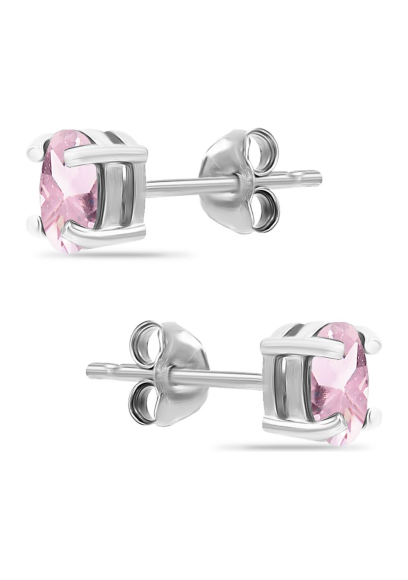 3/4 ct. t.w. Pink Tourmaline Stud Earrings, Sterling Silver