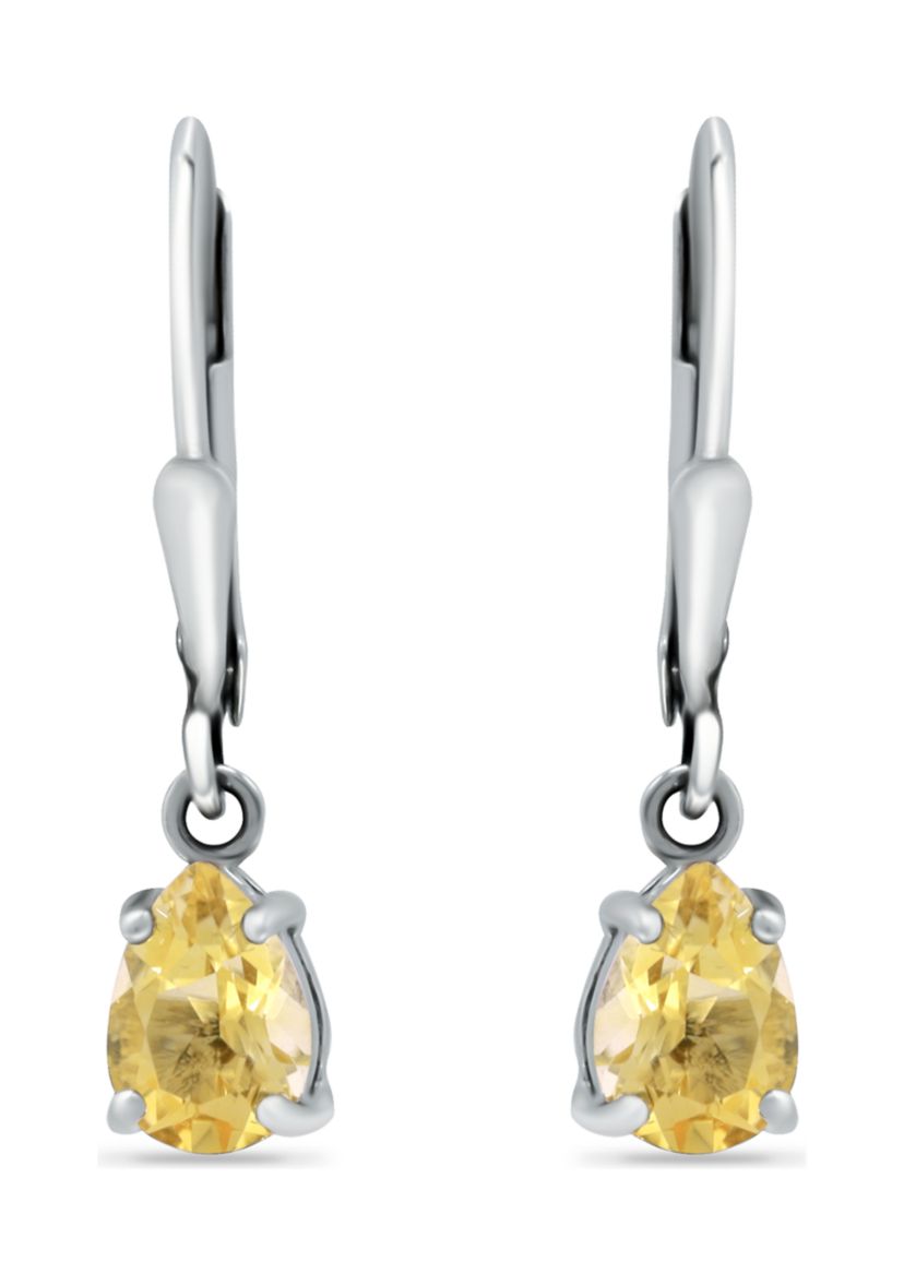 1.24 ct. t.w. Citrine Lever Back Earrings in Sterling Silver