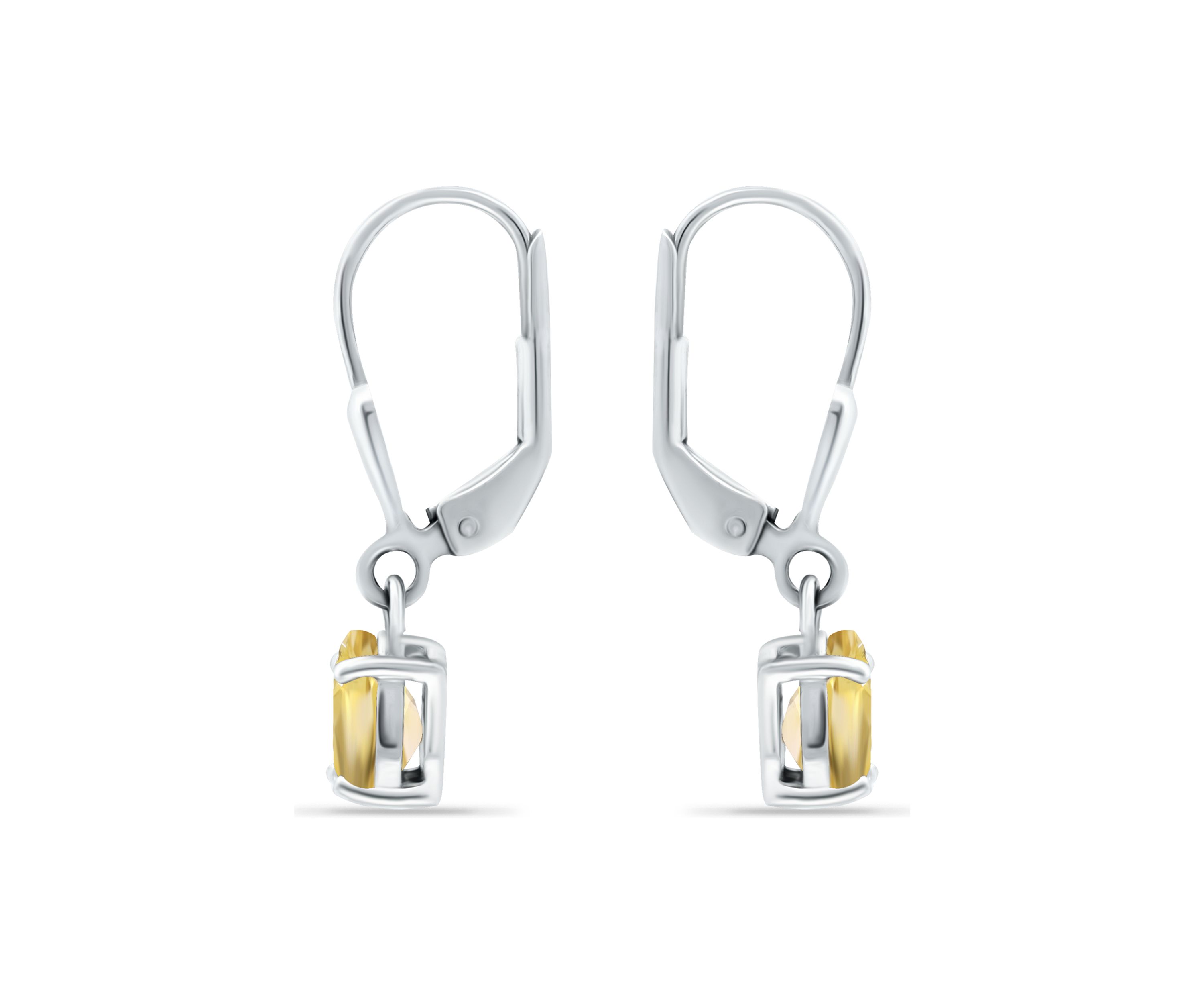 1.24 ct. t.w. Citrine Lever Back Earrings in Sterling Silver