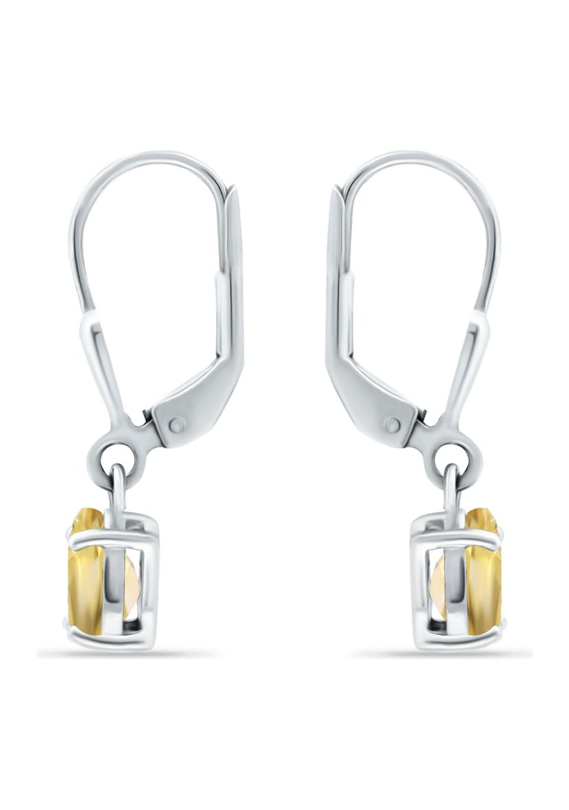 1.24 ct. t.w. Citrine Lever Back Earrings in Sterling Silver