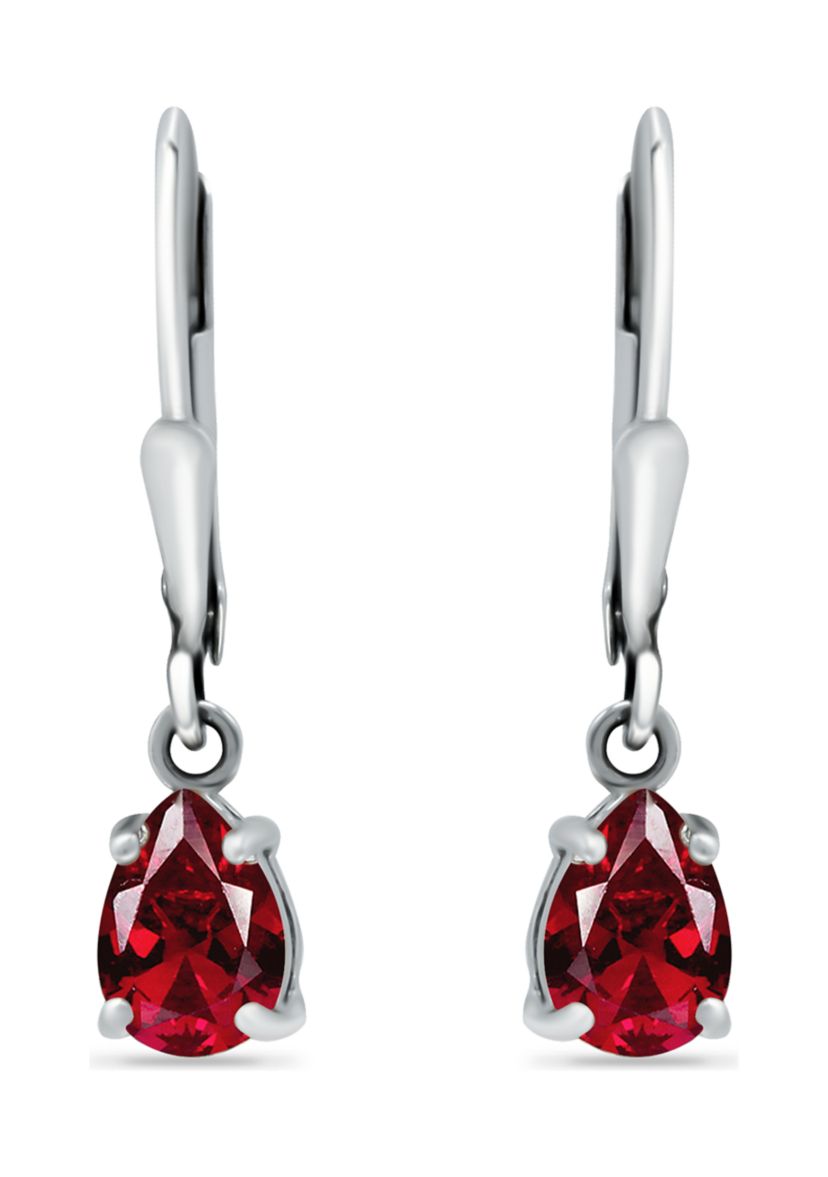 1.62 ct. t.w. Garnet Lever Back Earrings in Sterling Silver