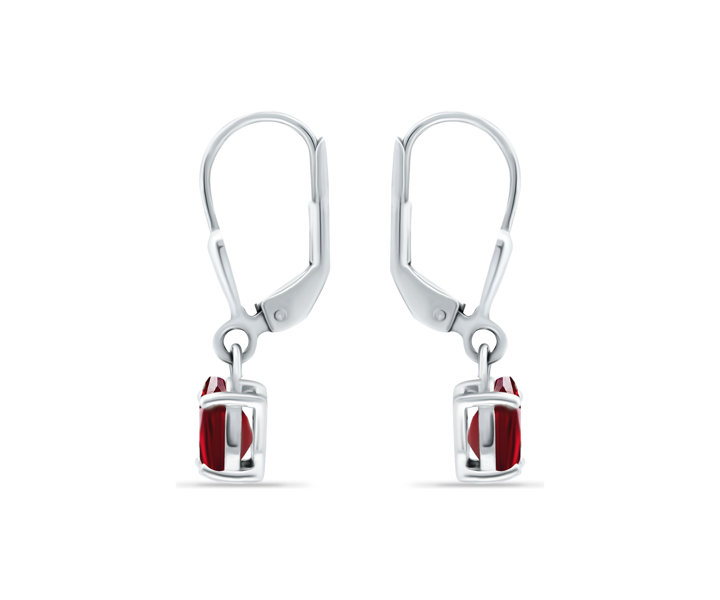 1.62 ct. t.w. Garnet Lever Back Earrings in Sterling Silver