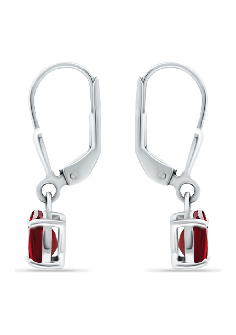 1.62 ct. t.w. Garnet Lever Back Earrings in Sterling Silver