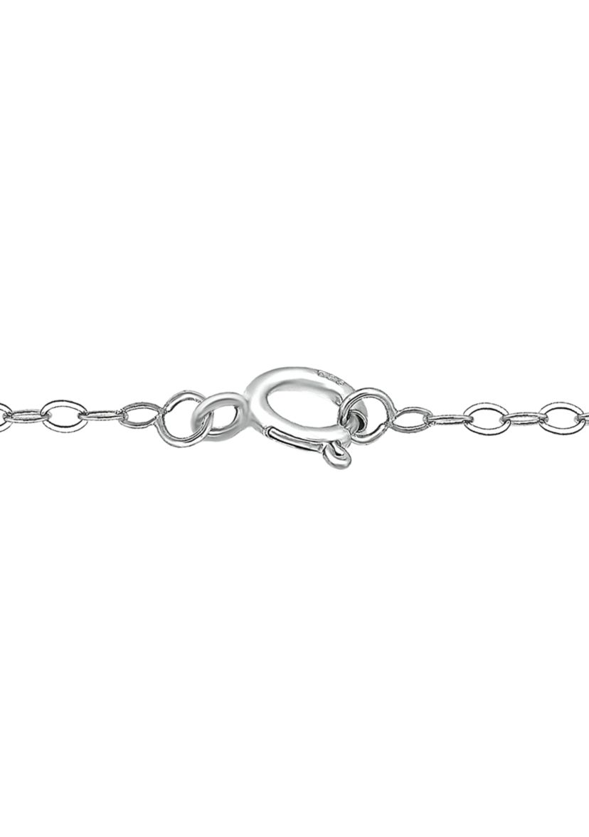Lab Created 3.26 ct. t.w. Synthetic Blue and Created White Sapphire Butterfly Necklace on 18 Inch Chain, Sterling Silver