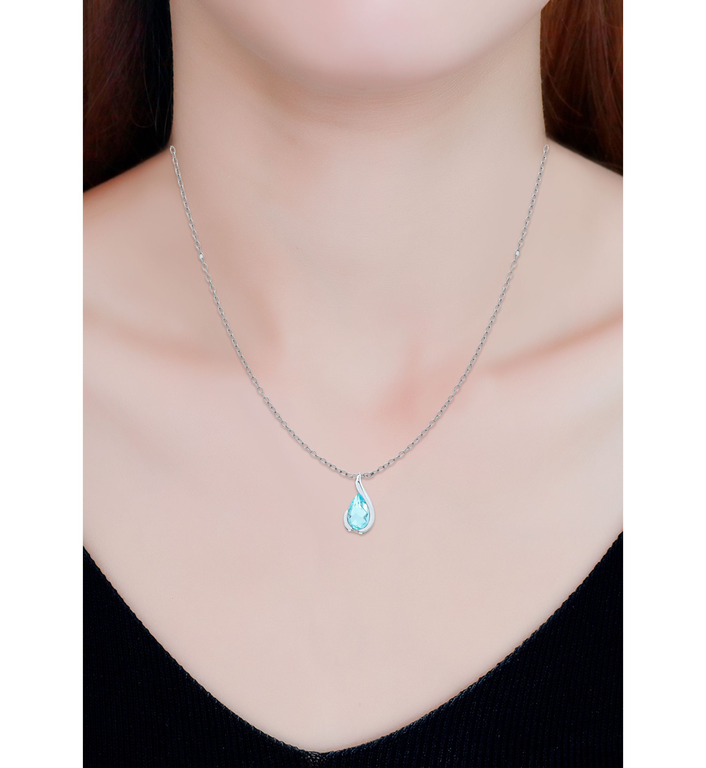2.7 ct. t.w. Blue Topaz Pendant Necklace