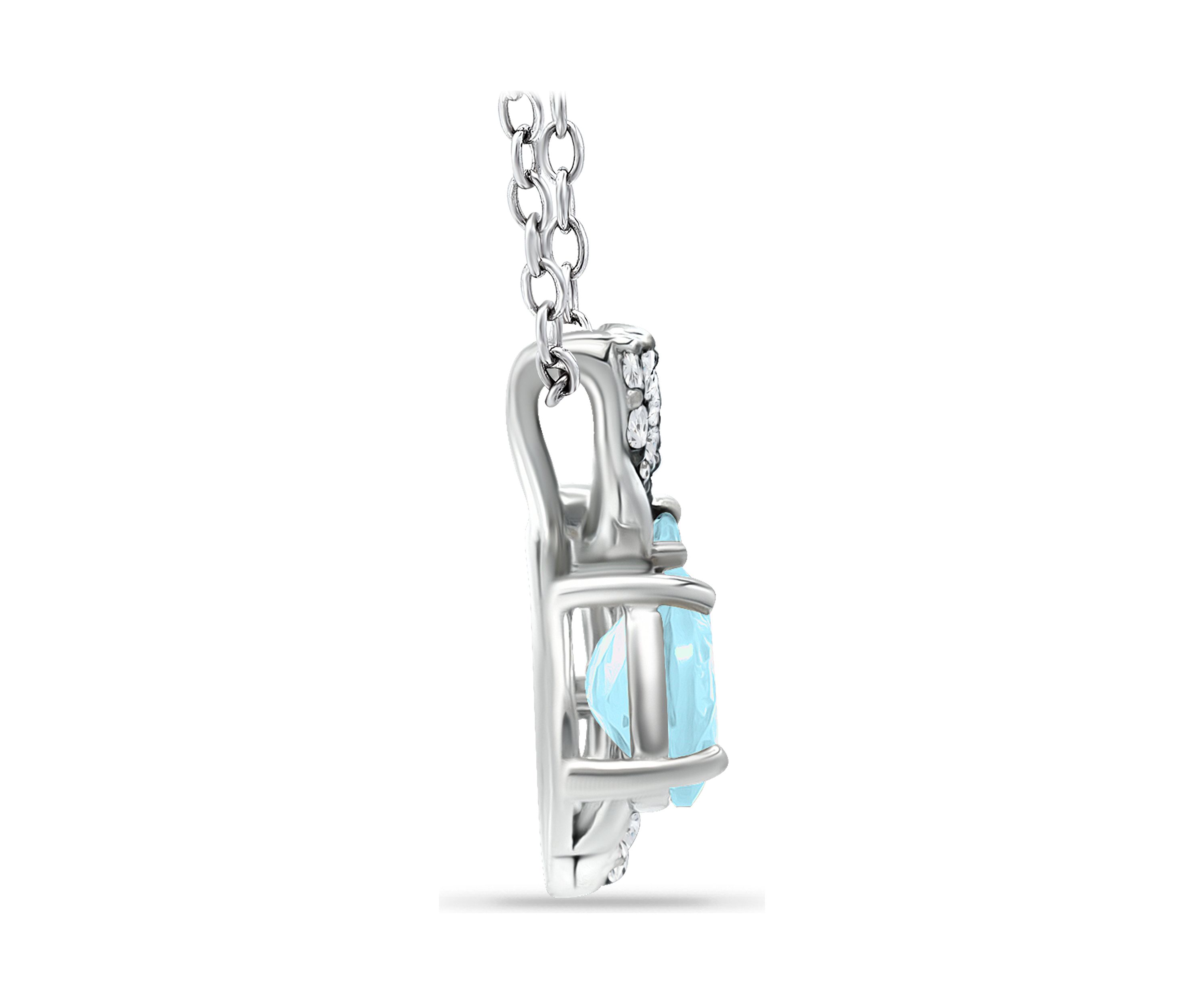 1.5 ct. t.w. Blue and White Topaz Bee Necklace, Sterling Silver