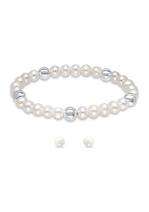Belk & Co. Freshwater Pearl and Silver Bead