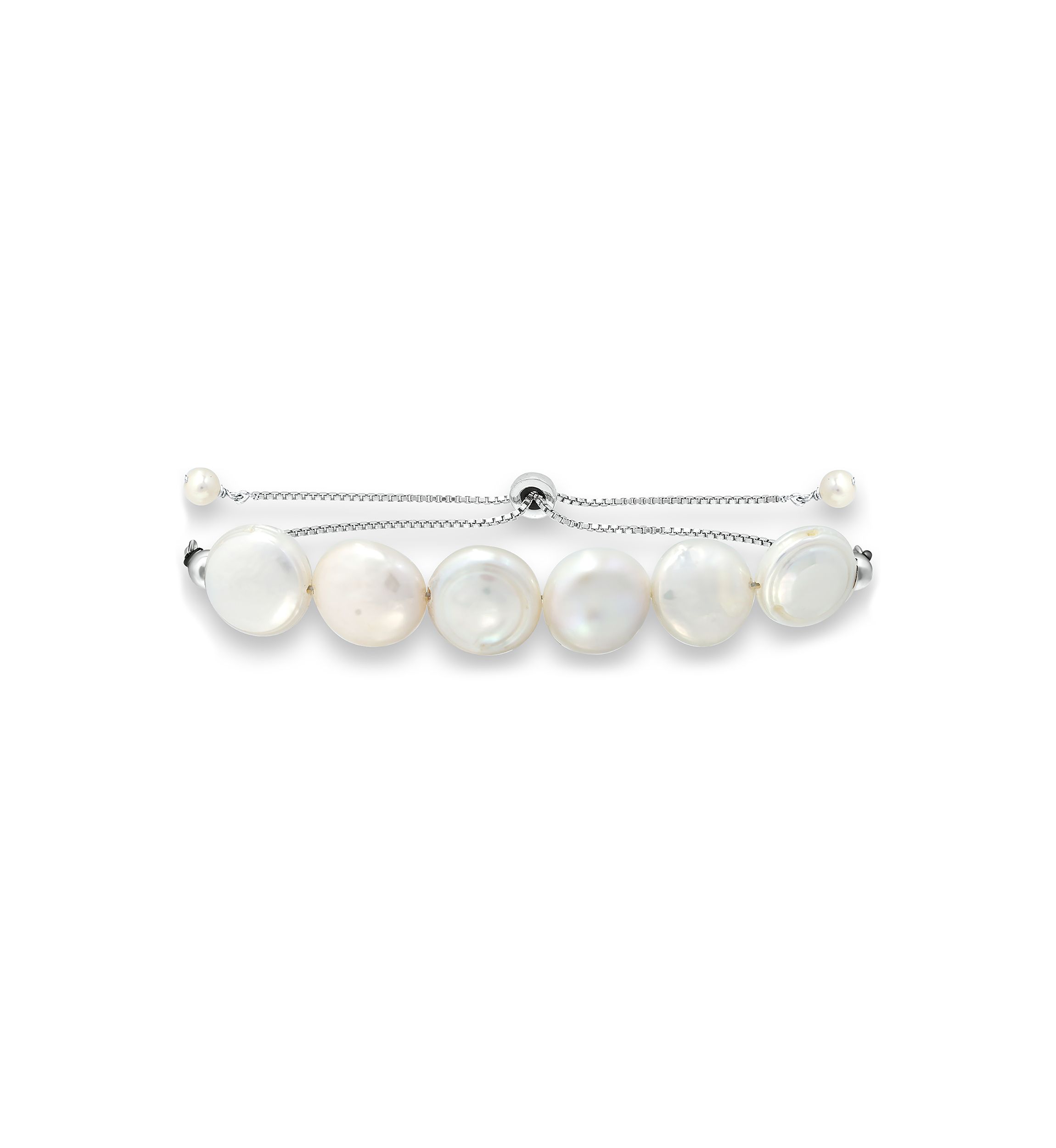 Fresh Water Pearl Bolo Bracelet, Sterling Silver