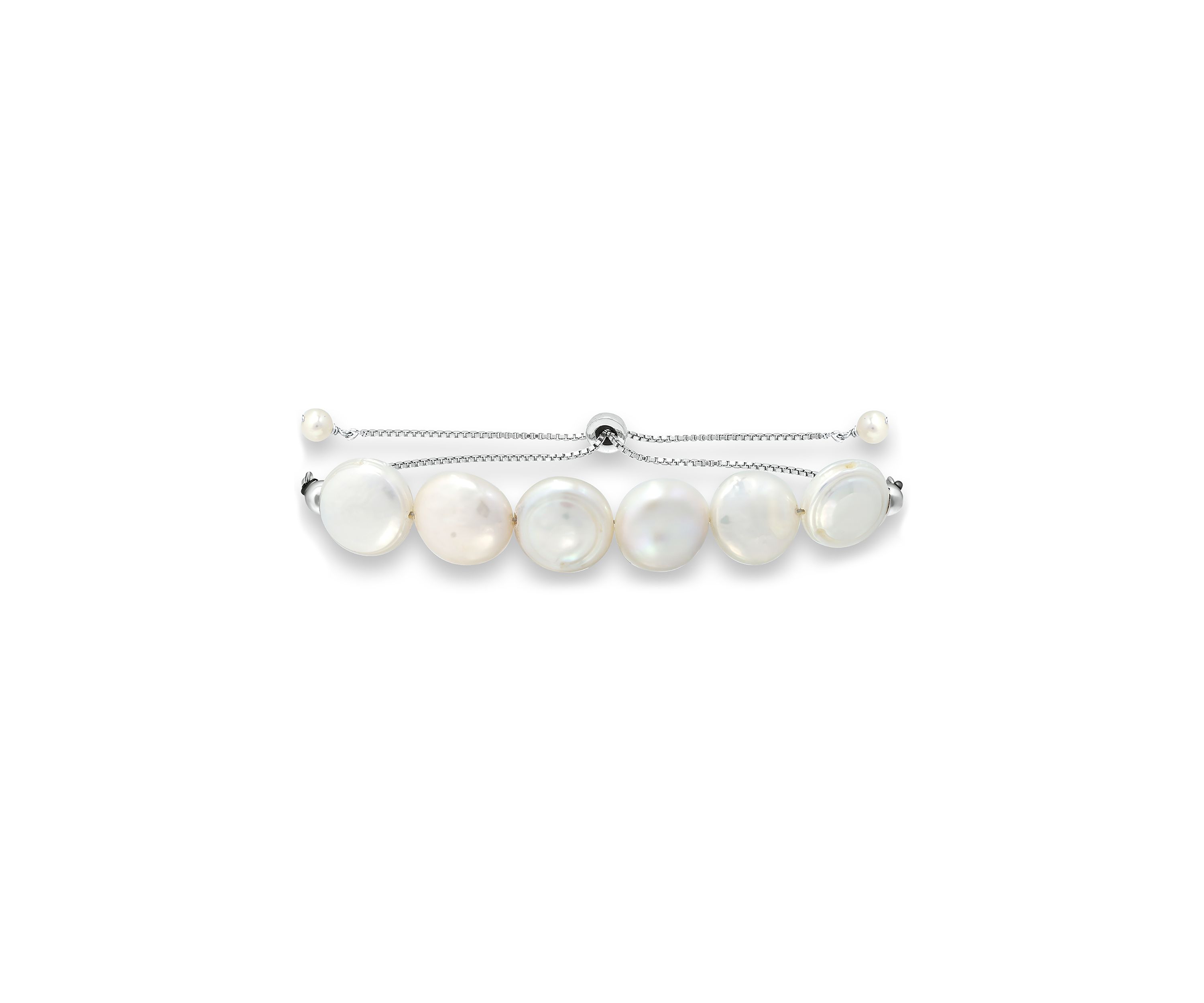 Fresh Water Pearl Bolo Bracelet, Sterling Silver