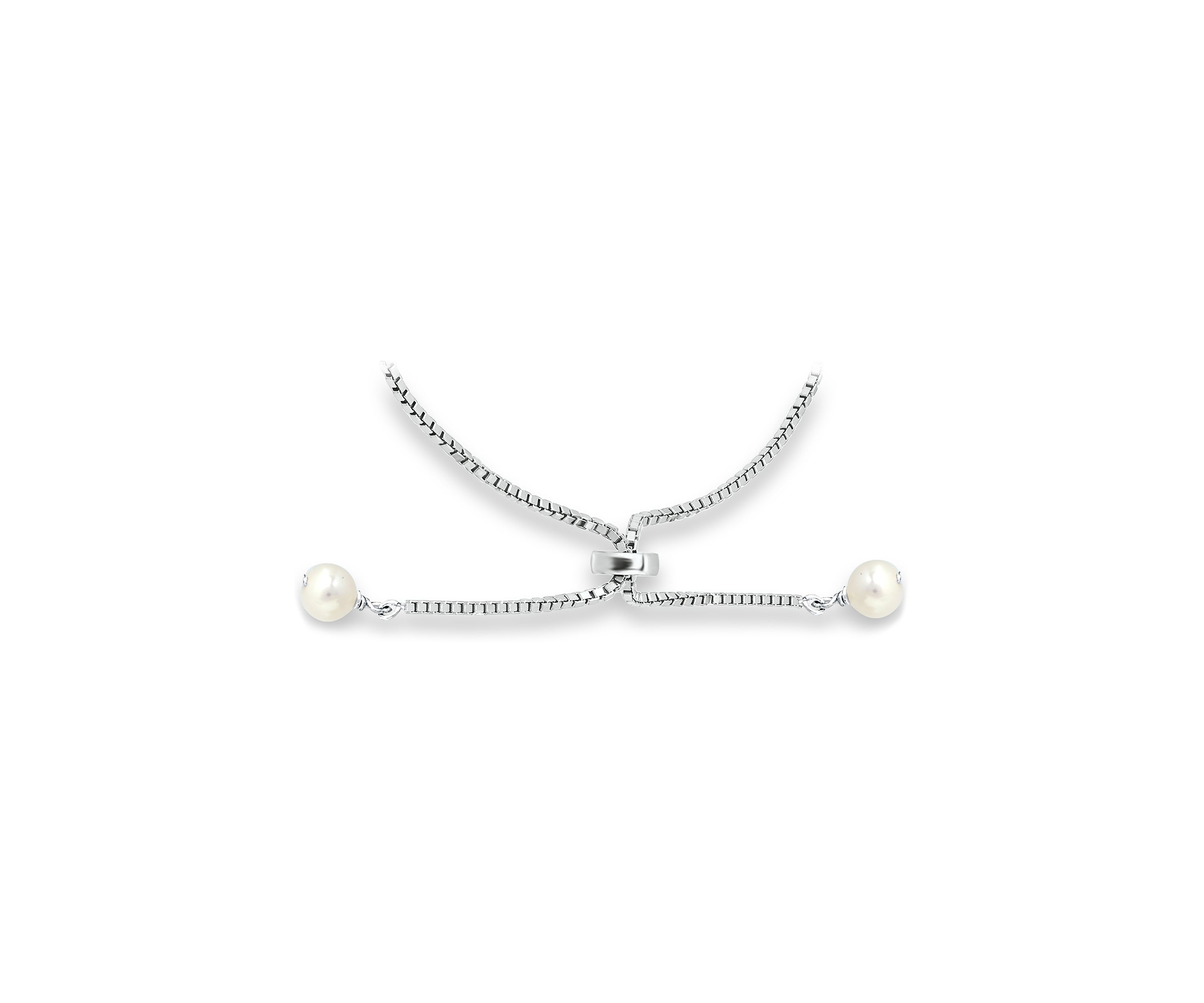 Fresh Water Pearl Bolo Bracelet, Sterling Silver