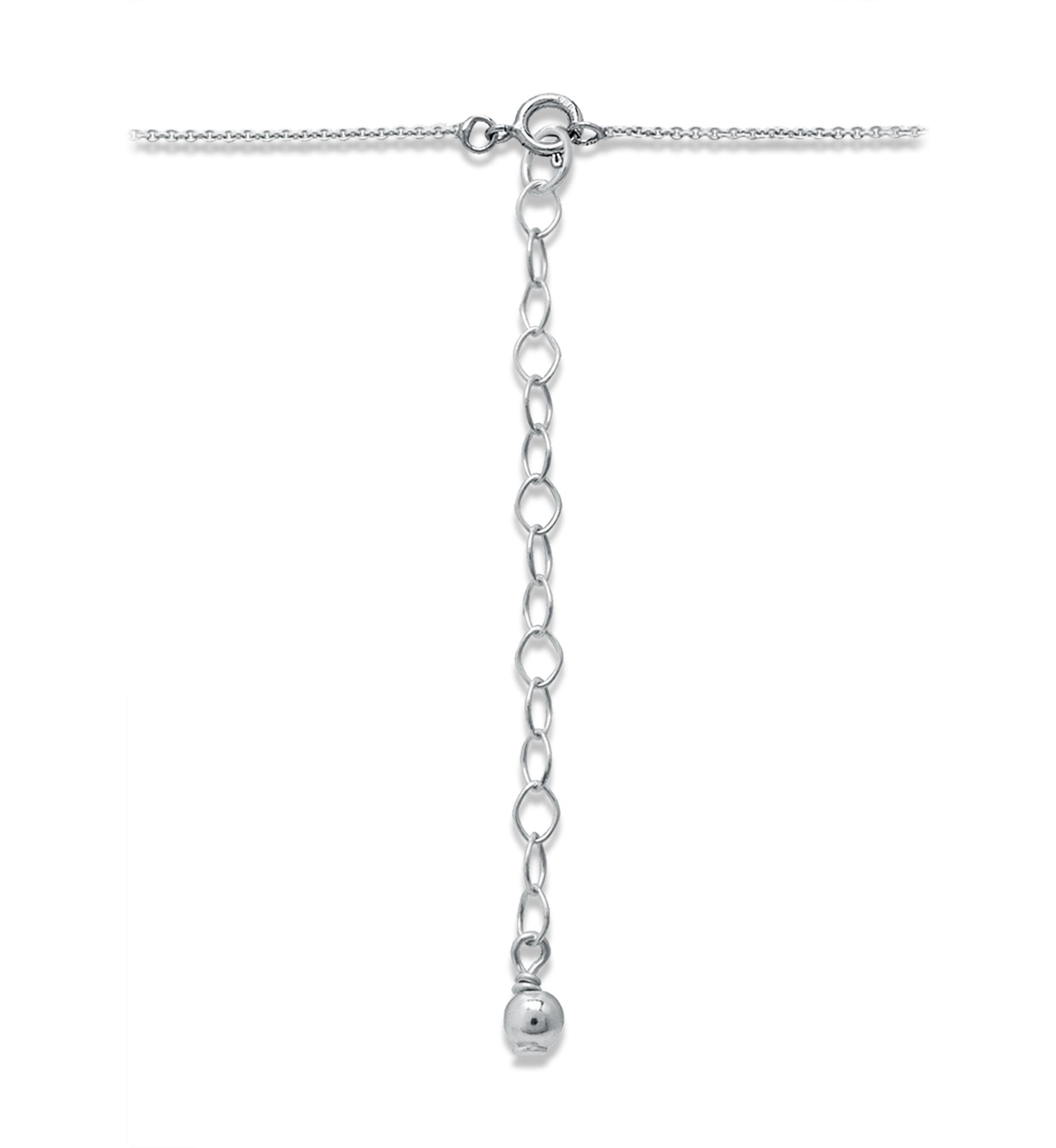 6mm Freshwater Pearl & Seashell Necklace 16" with 2" Extender, Sterling Silver