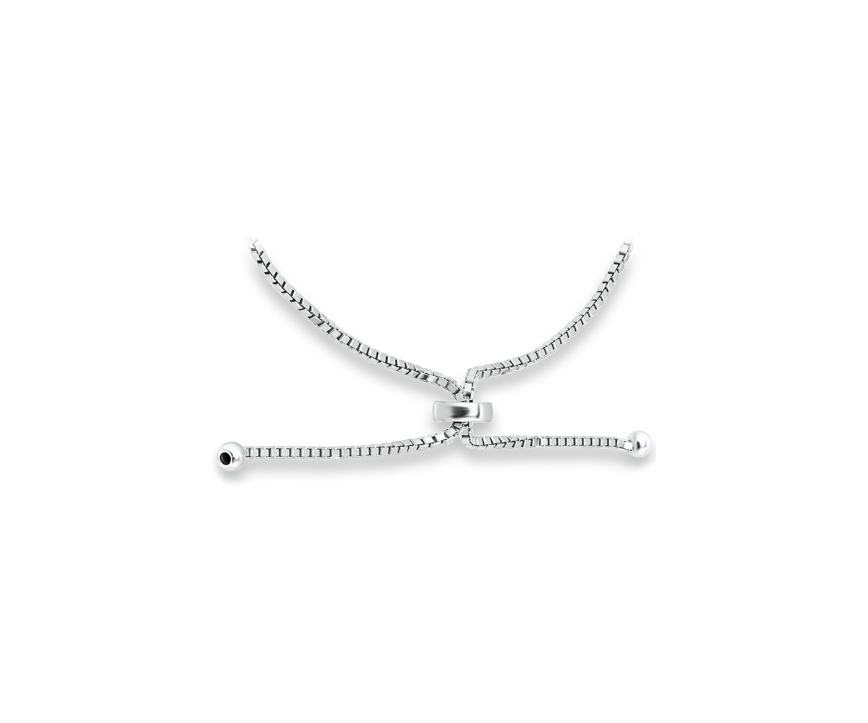 4-4.5 mm Freshwater Pearl and Silver Bead Bolo Bracelet in Sterling Silver