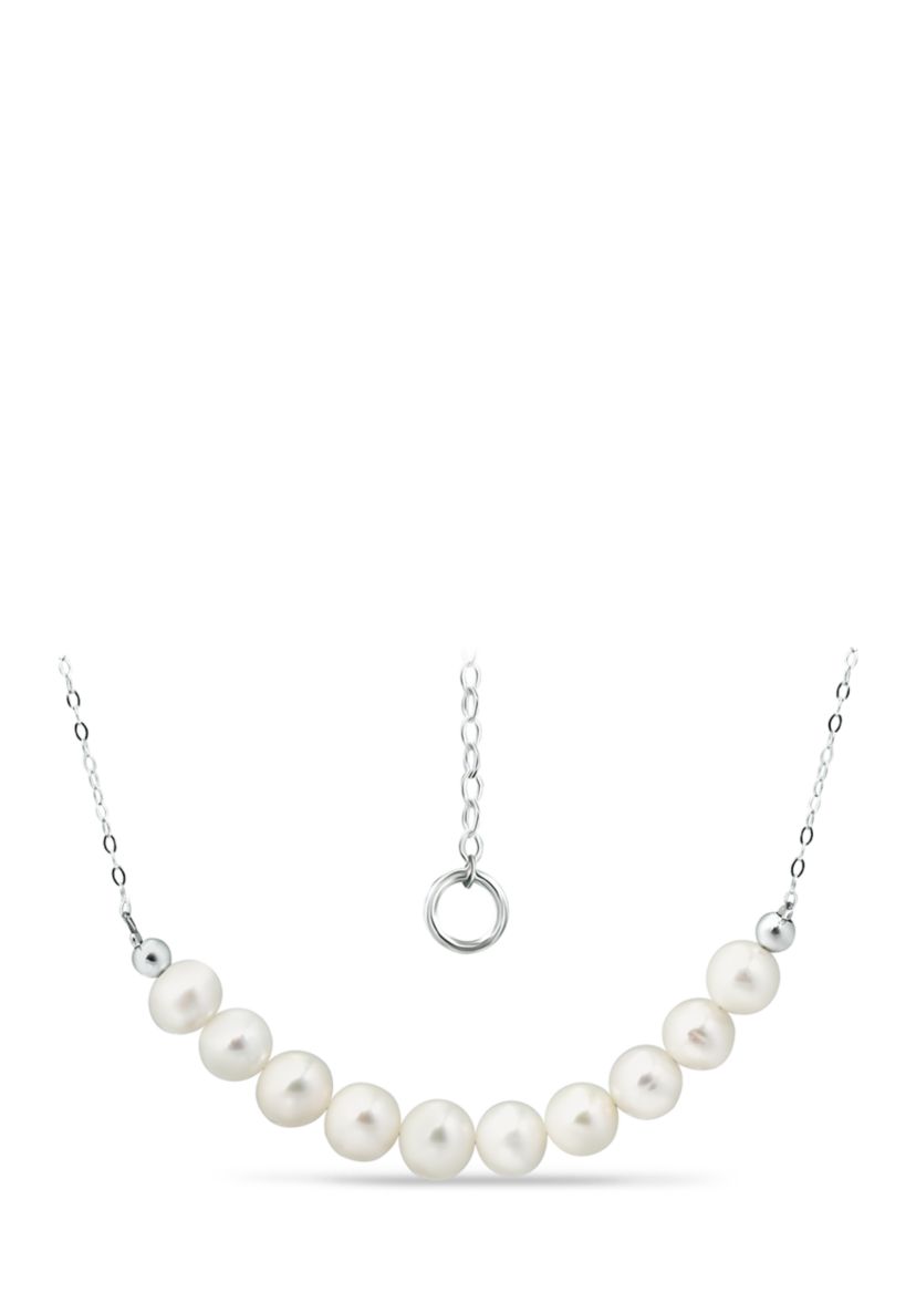 Fresh Water Pearl Necklace in Sterling Silver