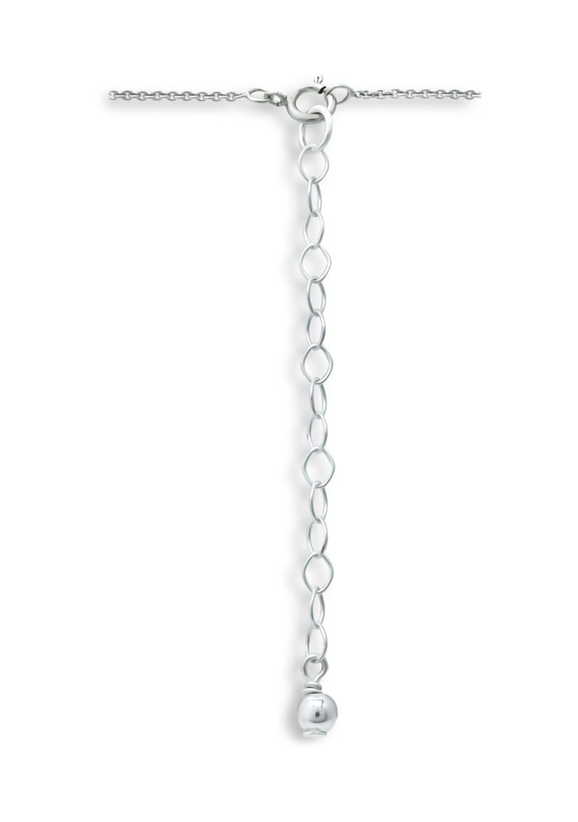 Fresh Water Pearl Link Drop Necklace in Sterling Silver