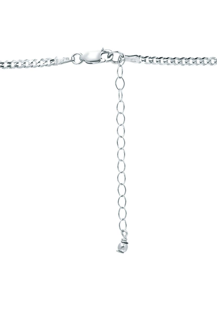 Fresh Water Pearl Curb Chain Necklace, Sterling Silver