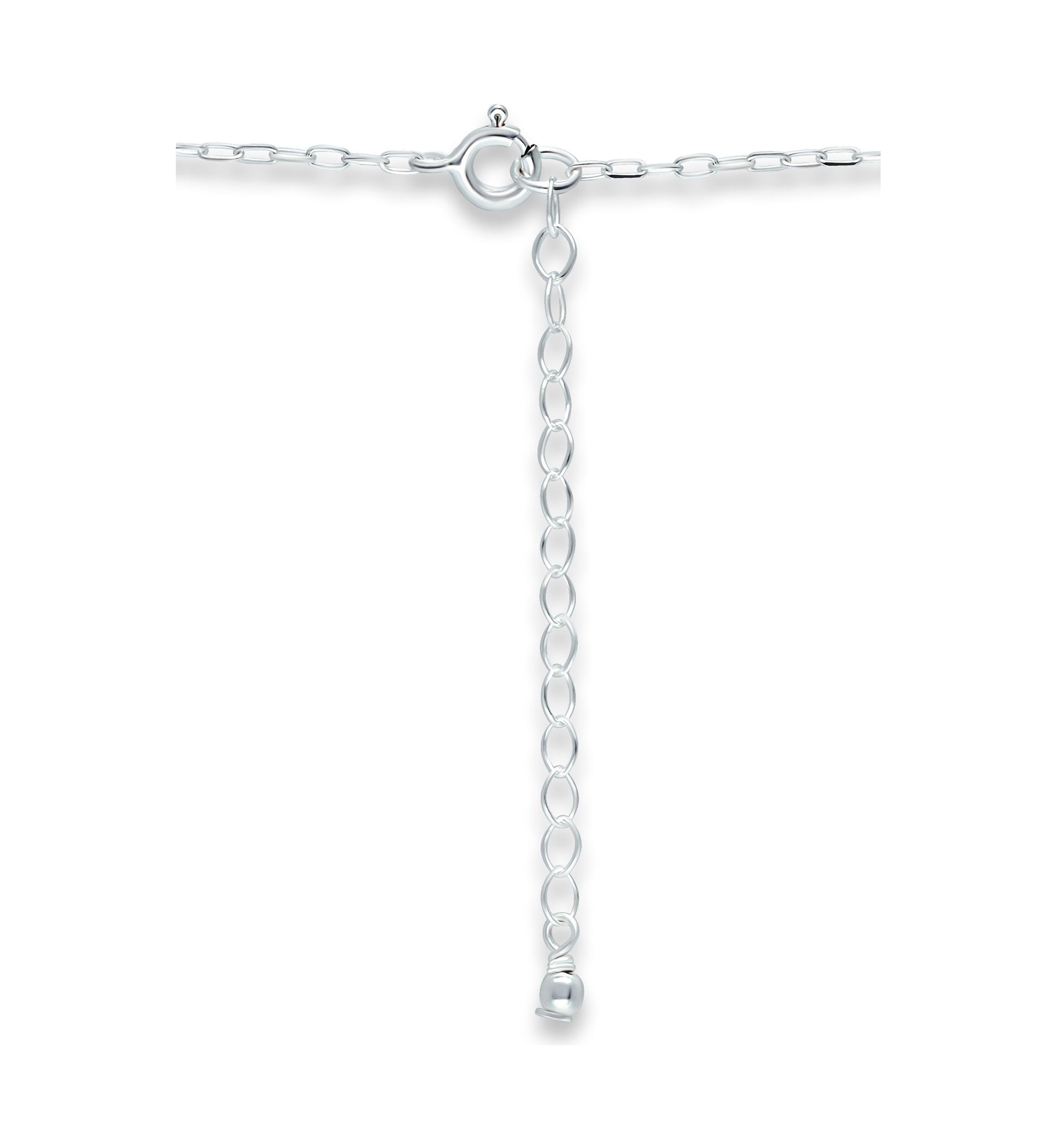 Round Fresh Water Pearl Paper Clip Chain Necklace, Sterling Silver