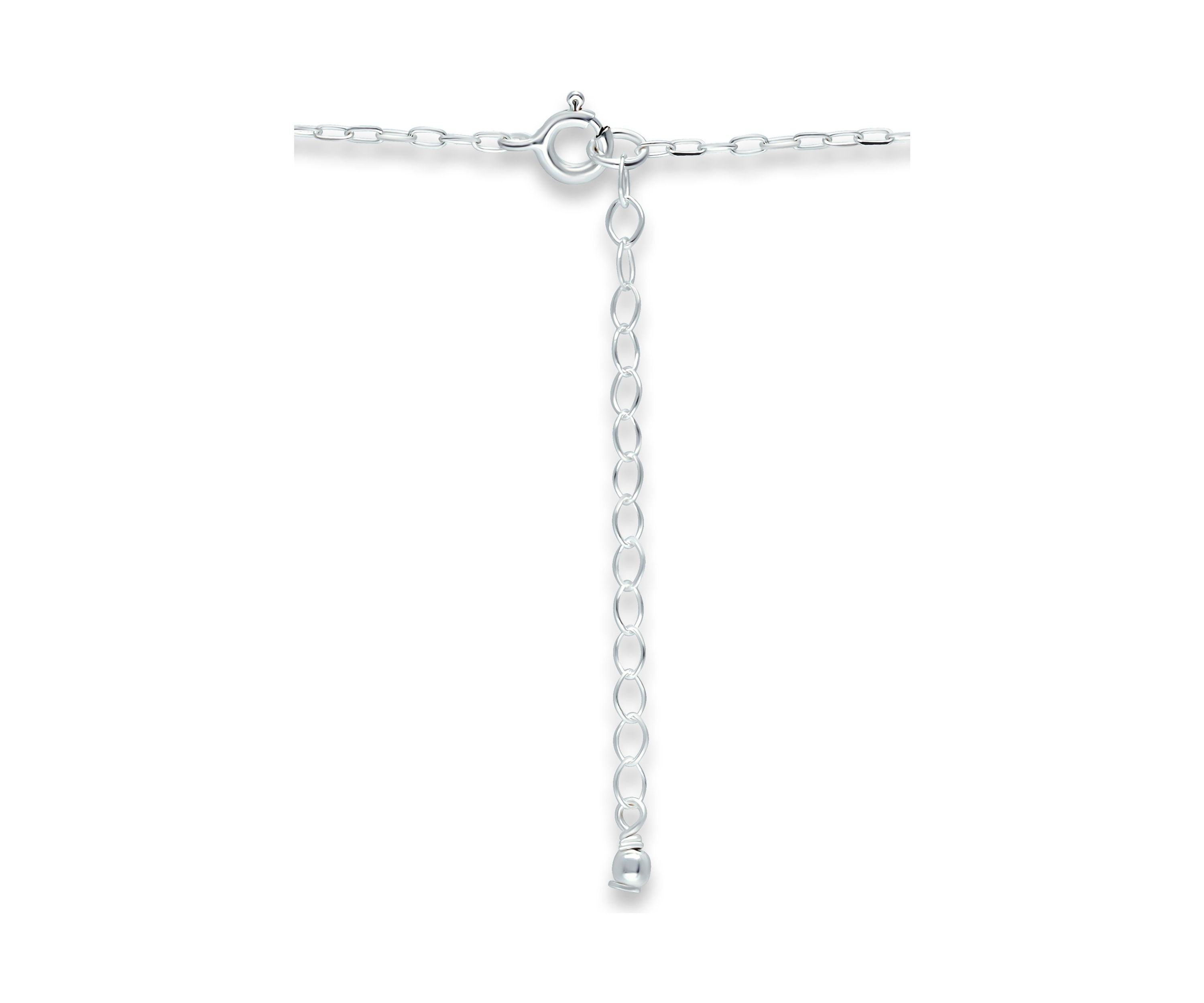 Round Fresh Water Pearl Paper Clip Chain Necklace, Sterling Silver