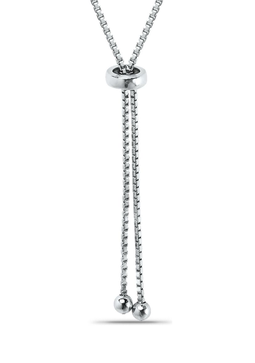 Fresh Water Pearl and Silver Bead Strand Bolo Bracelet with Cross Charm, Sterling Silver
