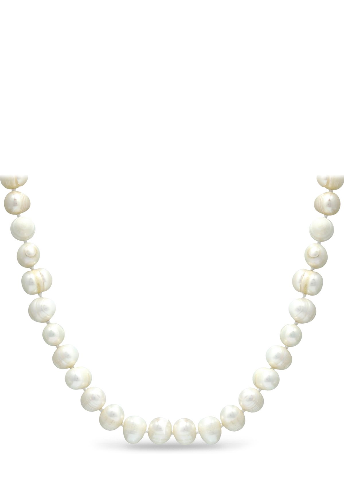 Fresh Water Pearl Strand Necklace in Sterling Silver