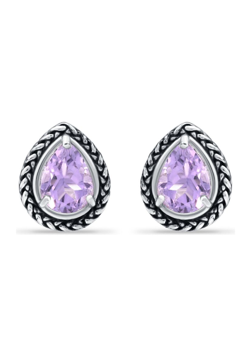 2.5 ct. t.w. Amethyst Stud Earrings, Sterling Silver