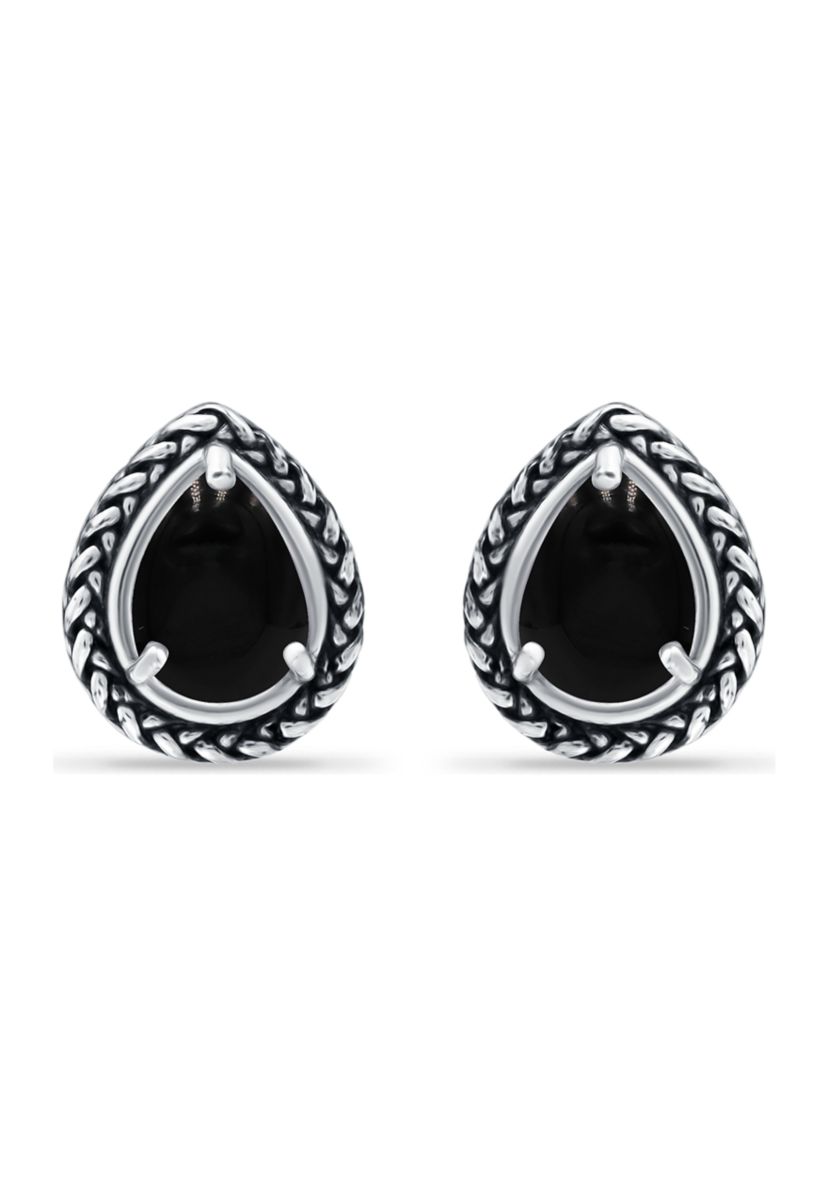 2 ct. t.w. Onyx Stud Earrings, Sterling Silver