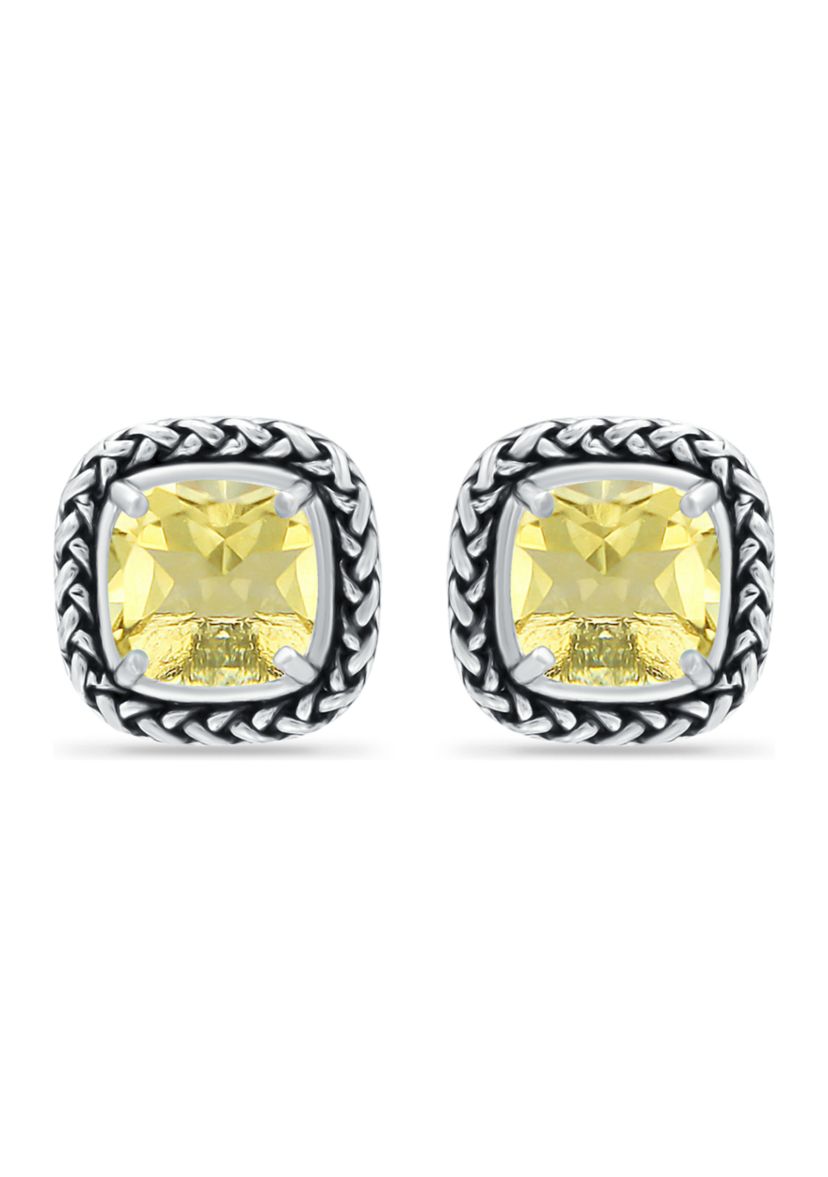 3.2 ct. t.w. Citrine Stud Earrings, Sterling Silver