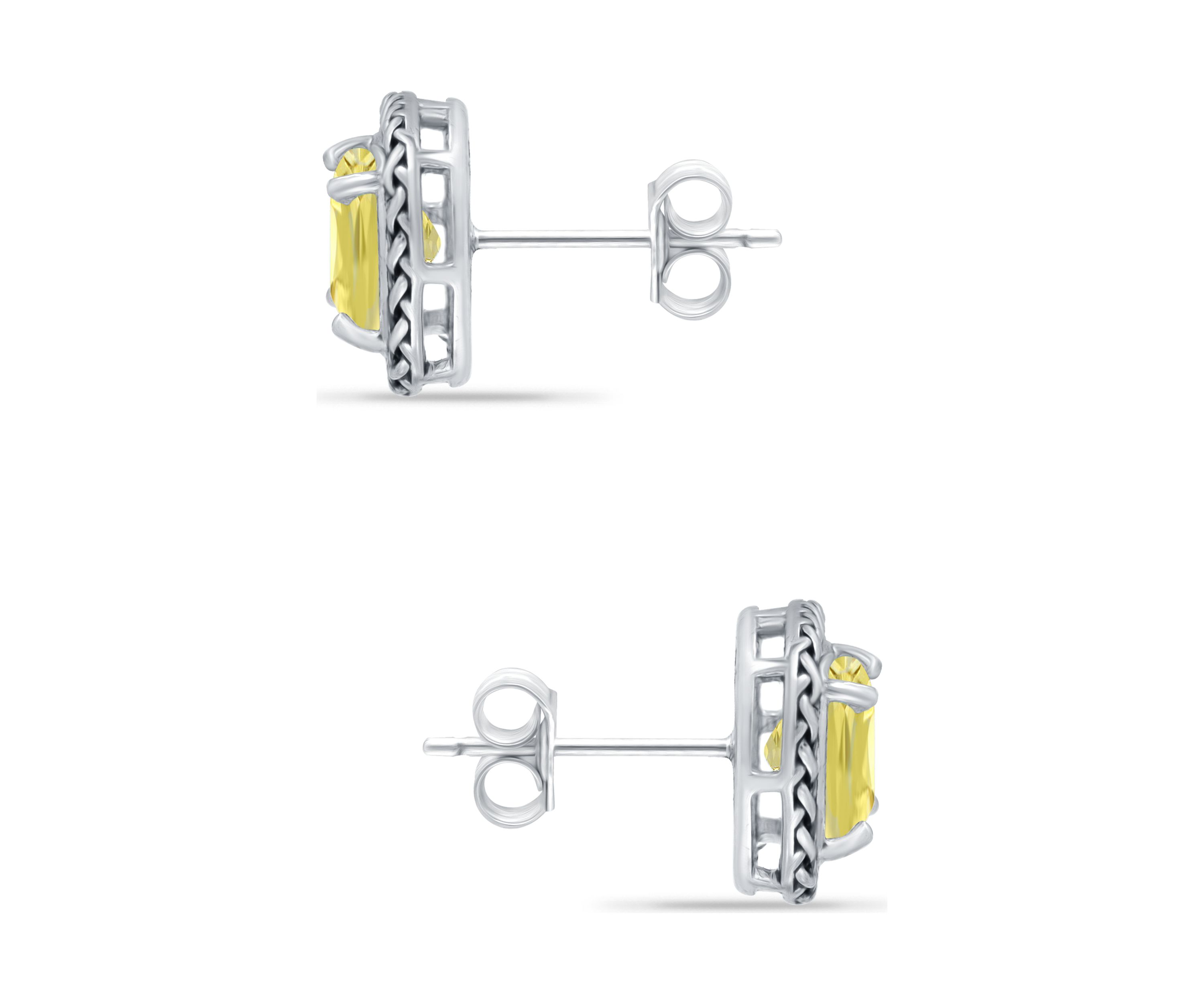 3.2 ct. t.w. Citrine Stud Earrings, Sterling Silver