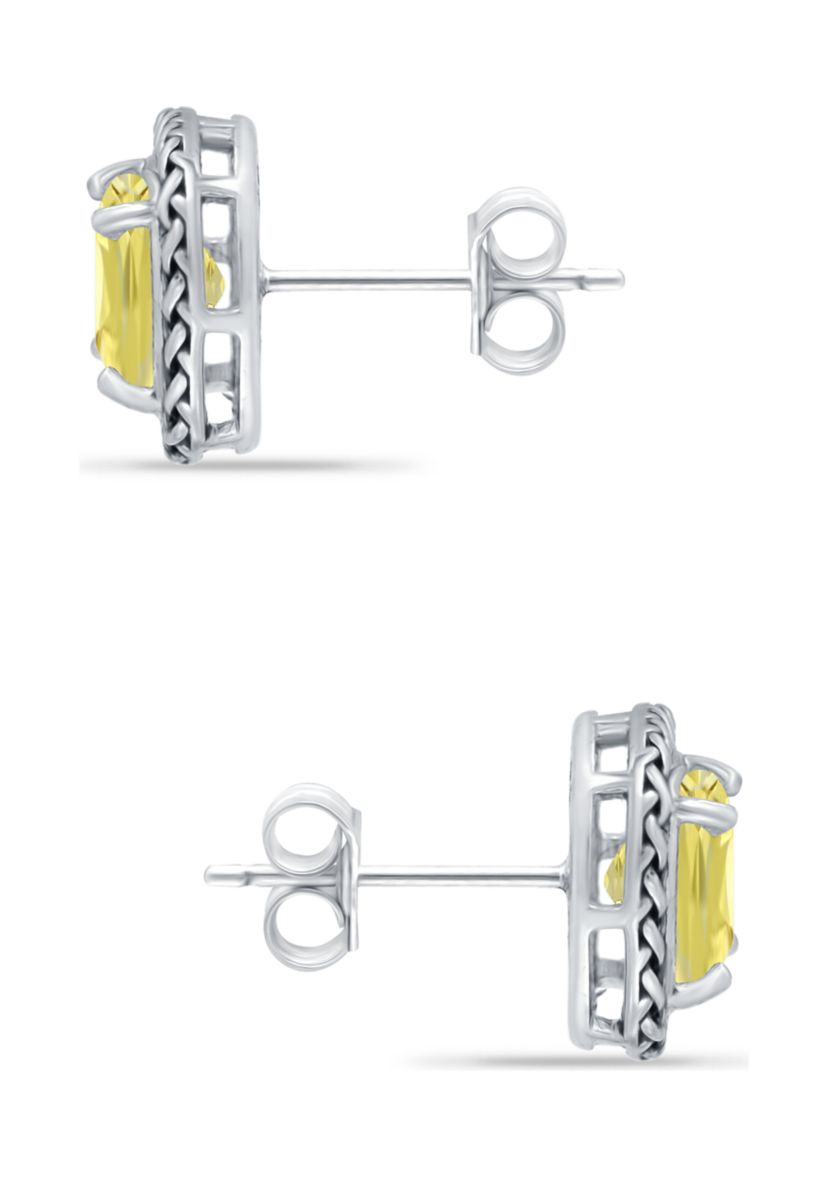 3.2 ct. t.w. Citrine Stud Earrings, Sterling Silver