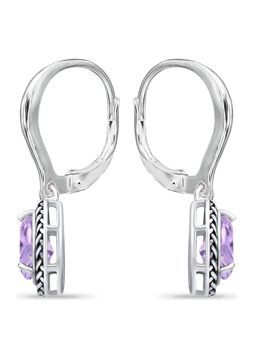 2.5 ct. t.w. Amethyst Drop Earrings, Sterling Silver