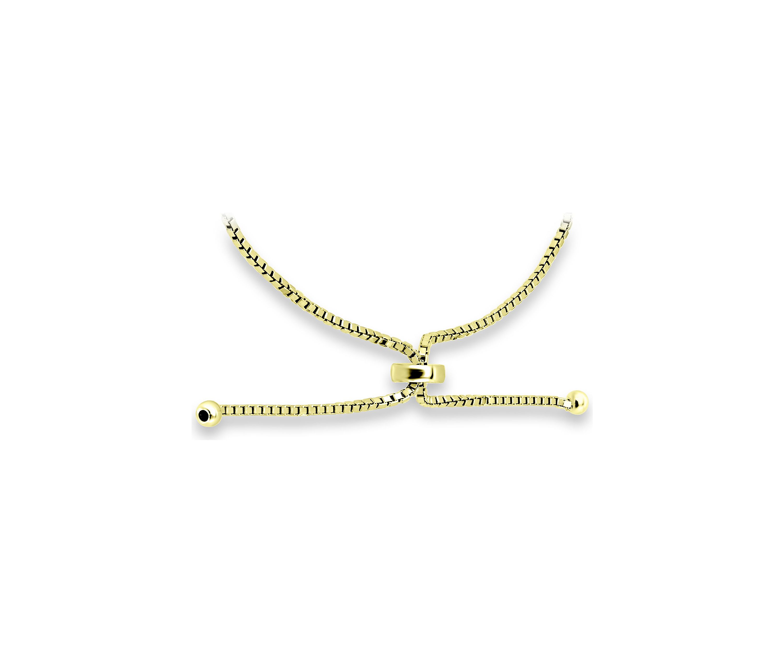 1/4 ct. t.w. Diamond Bar Bolo Bracelet, 18kt Gold over  Sterling Silver