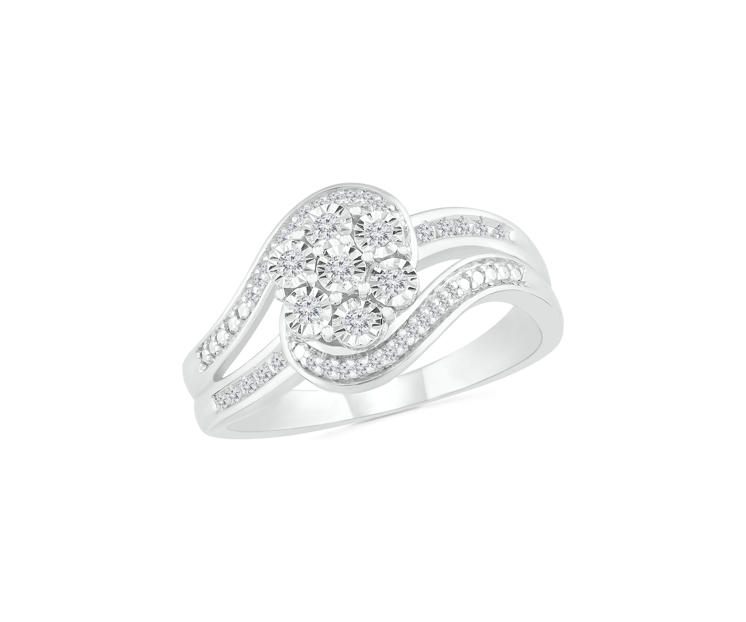 1/6 ct. t.w. Diamond Sterling Silver Fashion Ring