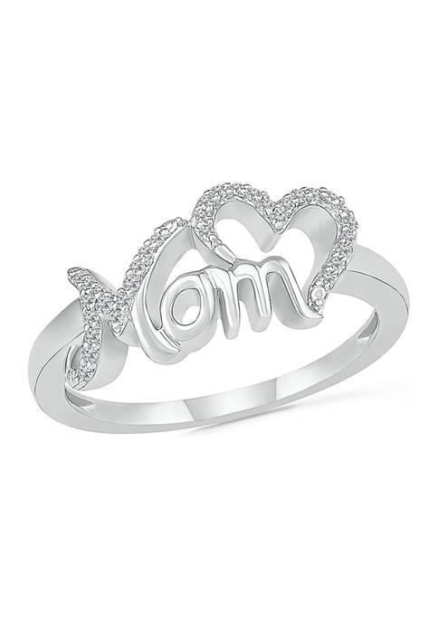 1/10 ct. t.w. Diamond Mom Ring in Sterling Silver
