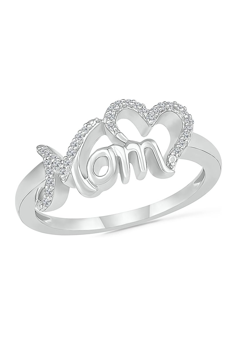 1/10 ct. t.w. Diamond Mom Ring in Sterling Silver