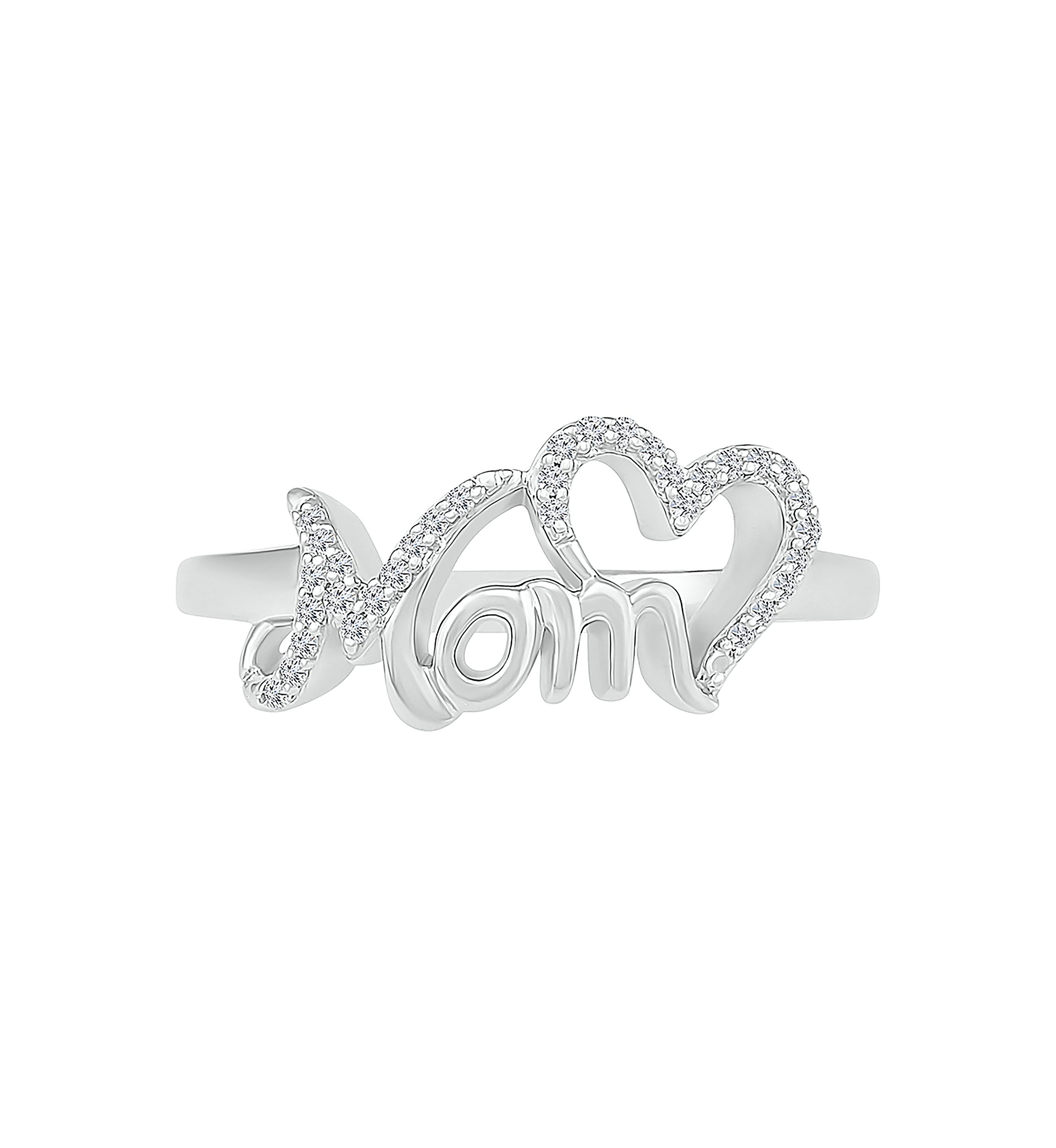 1/10 ct. t.w. Diamond Mom Ring in Sterling Silver