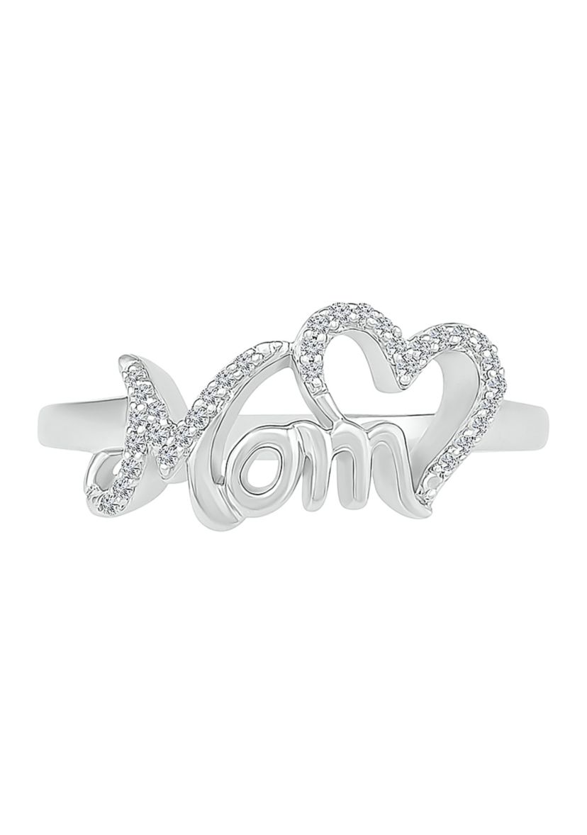 1/10 ct. t.w. Diamond Mom Ring in Sterling Silver