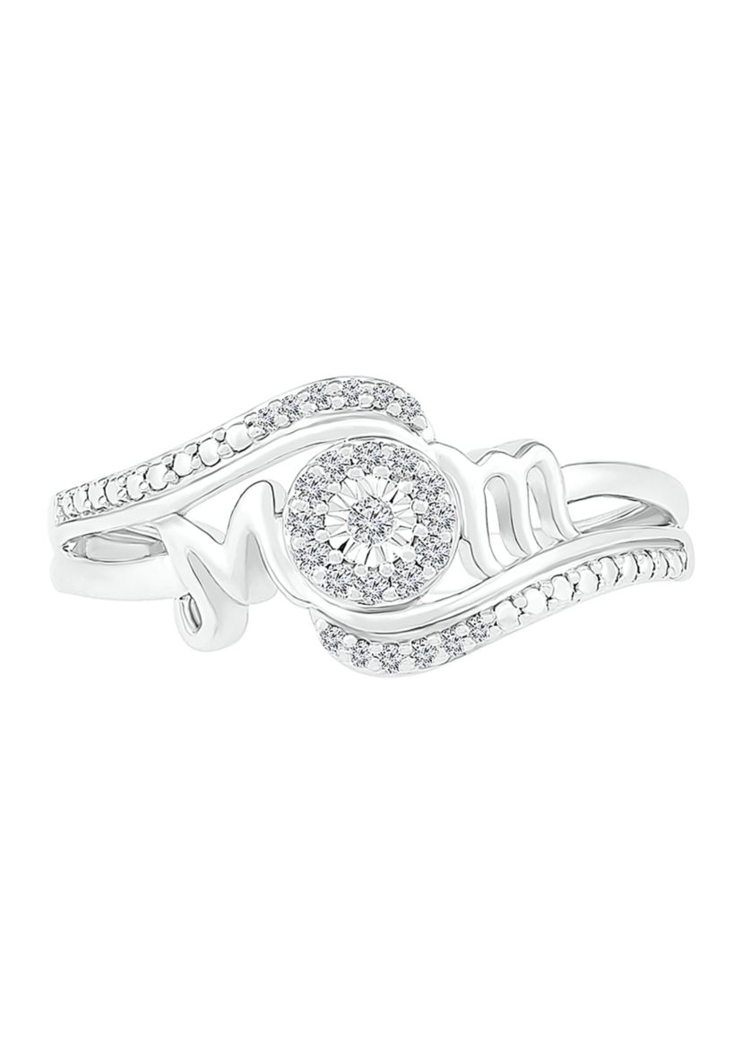 1/10 ct. t.w. Diamond Mom Ring in Sterling Silver