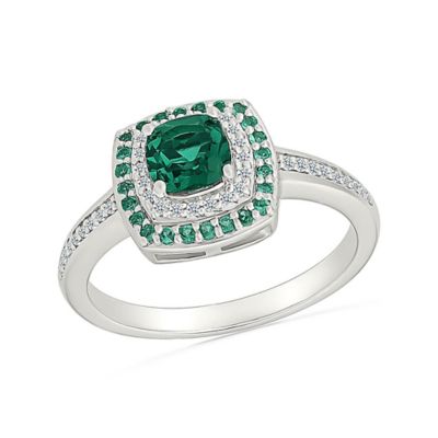 Belk  Co Lab Created Created Emerald and Created White Sapphire Fashion Ring