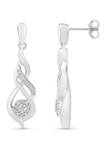 Diamond Accent Sterling Silver Fashion Earring