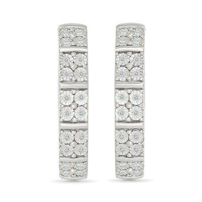 Belk & Co Diamond Fashion Hoop Earring, Silver