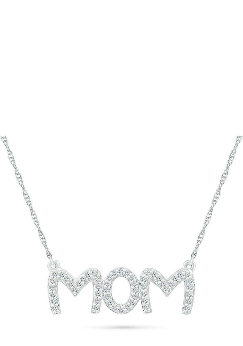 1/6 ct. t.w. Diamond Mom Necklace in Sterling Silver
