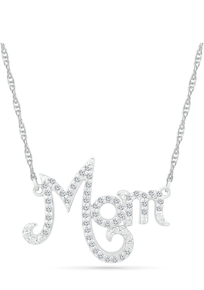 1/6 ct. t.w. Diamond Mom Necklace in Sterling Silver