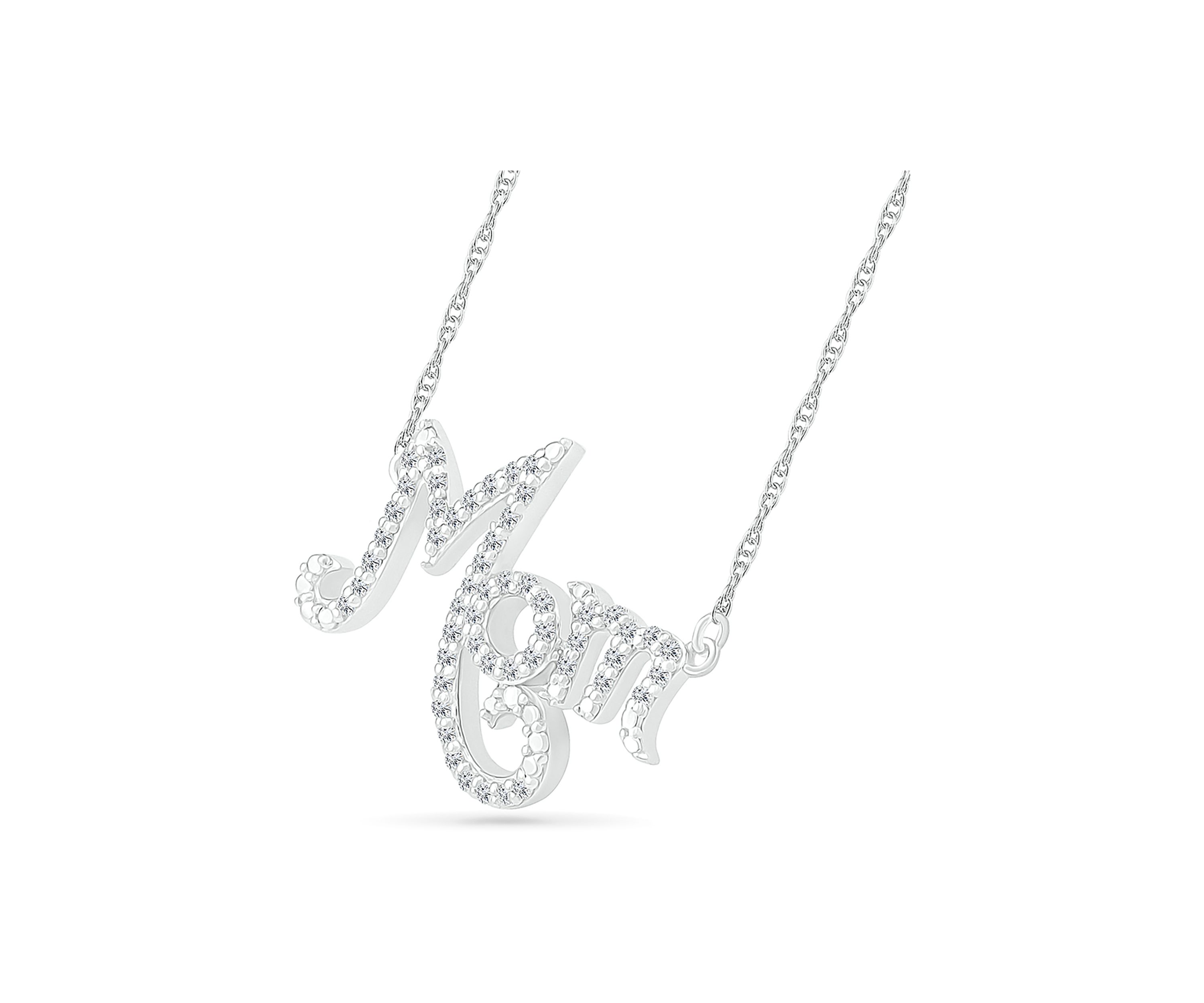 1/6 ct. t.w. Diamond Mom Necklace in Sterling Silver