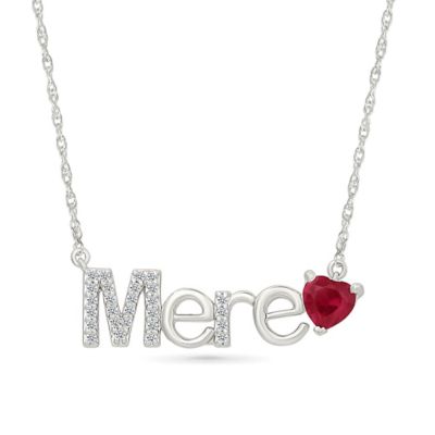 Belk  Co Lab Created Created Ruby and Created White Sapphire Fashion Necklace