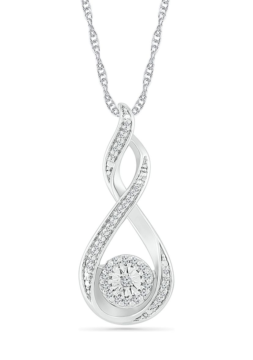 1/8 ct. t.w. Sterling Silver Fashion Pendant Necklace